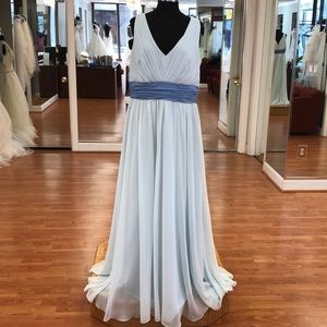 wedgewood blue bridesmaid dresses